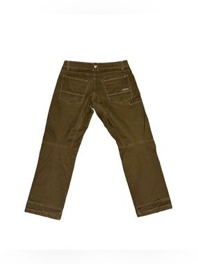 Kuhl Hot Rydr Flannel Lined Pants Men's 35x30 Brown Outdoor Workwear Hiking